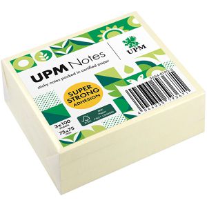 Produktbild für Haftnotizen UPM Notes, 5654-01PG-3, gelb