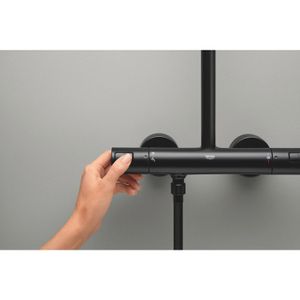 Produktbild für Duschsystem GROHE Vitalio Comfort 250 Flex, schwarz matt
