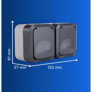 Produktbild für Steckdose REV-Ritter AquaStorm, IP55, Aufputz