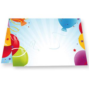 Tischkarten tatmotive Luftballons, 50 Stück