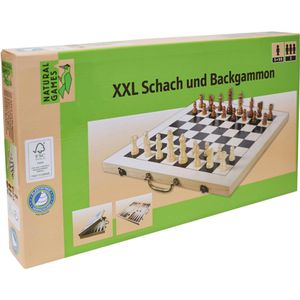 Produktbild für Brettspiel Natural-Games XXL Schach und Backgammon