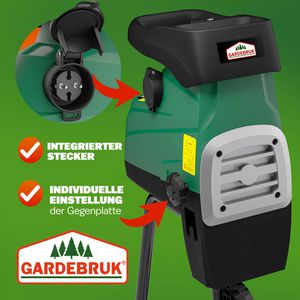 Produktbild für Häcksler Gardebruk DBHC002, 3100 Watt