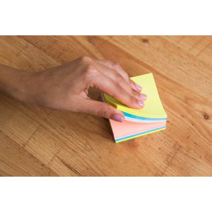 Produktbild für Haftnotizen D.RECT Super Sticky Notes Mango, 110626, neon