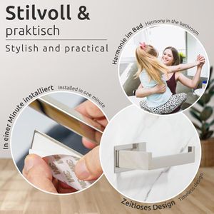 Produktbild für Toilettenpapierhalter ECENCE eckig