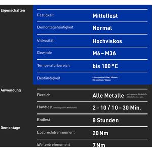 Produktbild für Schraubensicherung INBUS 79560, mittelfest