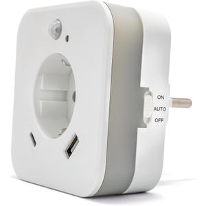 Produktbild für Nachtlicht InnTec SLED02C LED, mit USB, für Steckdose