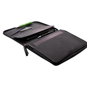 Produktbild für Schreibmappe Menzo MB46, schwarz, Echt Leder