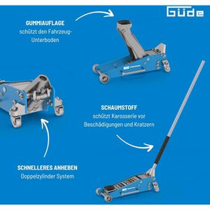 Produktbild für Rangierwagenheber Güde GRH 2,5/460 AL, 18037, aus Aluminium