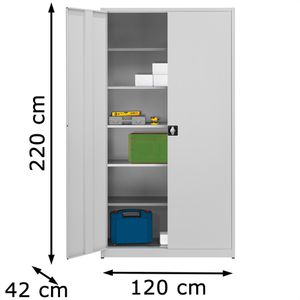 Produktbild für Werkzeugschrank Mauser MKST12/3/22, aus Metall, lichtgrau