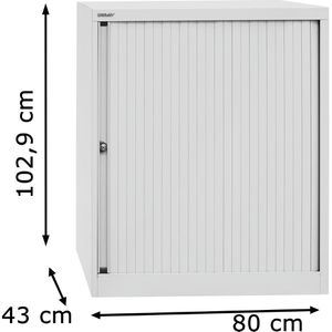 Produktbild für Rollladenschrank Bisley ET408102S, aus Metall