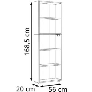 Produktbild für Bücherregal VCM Bulas, 918413, anthrazit