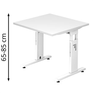 Produktbild für Schreibtisch Hammerbacher O-Serie, weiß / weiß