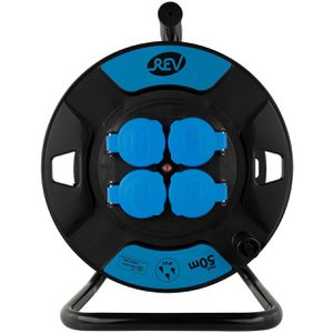 Produktbild für Kabeltrommel REV-Ritter blau, leer