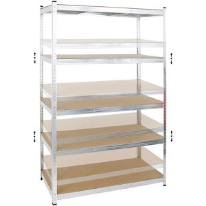 Produktbild für Schwerlastregal PROREGAL Ragnar, 5 Holzböden