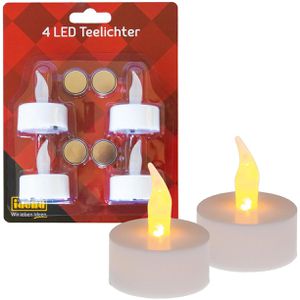 Produktbild für LED-Teelichter Idena 408998, weiß