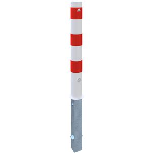 Produktbild für Absperrpfosten Schake 493FB+2, 2 Ösen, rot/weiß, aus Metall