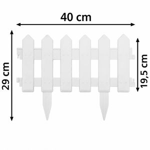 Produktbild für Rasenkante vidaXL 48616, weiß, UV-beständig, flexibel