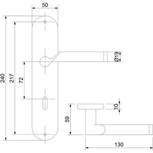 Produktbild für Drückergarnitur Alpertec Renofast II BB