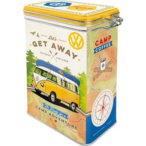 Produktbild für Kaffeedose Nostalgic-Art VW Bulli Lets get away, aus Metall
