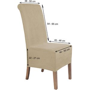 Produktbild für Stuhlhusse Scheffler-Home Leon 223858, elastisch, beige-stein