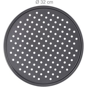 Produktbild für Pizzablech Relaxdays 10025632 antihaftbeschichtet rund Ø 32 cm