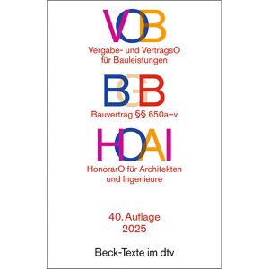 Gesetzbuch dtv Beck-Texte, VOB BGB HOAI