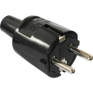 Produktbild für Schutzkontaktstecker as-Schwabe 62222, schwarz
