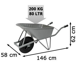 Produktbild für Schubkarre Matador Basic 16005, Tragkraft 200 kg