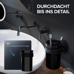 Produktbild für Zahnputzbecher ovimar Engeloya, aus schwarzem Glas