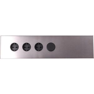 Produktbild für Tischsteckdose Heitronic VO-28185, mit 2 m Schuko Kabel