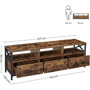 Produktbild für Lowboard Vasagle LTV301B01V2, aus Holz, braun