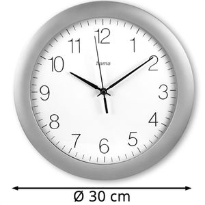 Produktbild für Wanduhr Hama Teneriffa, Kunststoff, analog, Funkuhr