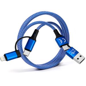 Produktbild für Ladekabel smrter Magneto Ultra 4in1, blau, 1m