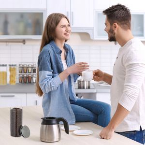 Produktbild für Vorratsglas Relaxdays 10028000 mit Edelstahldeckel