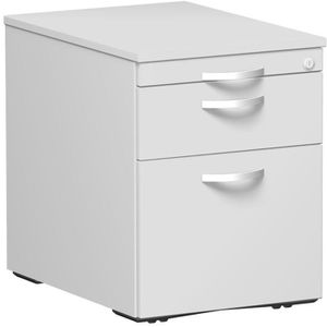 Rollcontainer Geramöbel Flex, Holz, lichtgrau