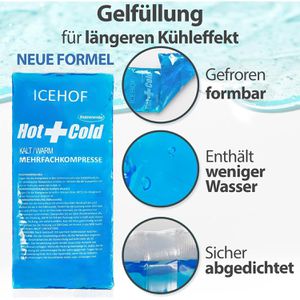 Produktbild für Kühlkompresse ICEHOF Kühlpad, mit Hülle