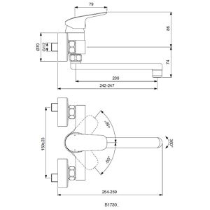 Produktbild für Küchenarmatur Ideal-Standard Ceraflex B1730AA, chrom