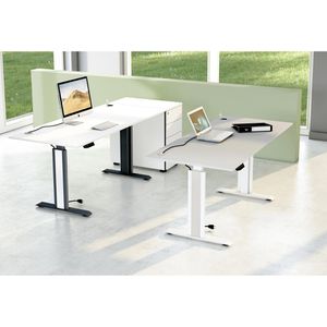 Produktbild für Schreibtisch Kerkmann Move 1 advance, weiß / anthrazit