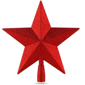 Christbaumspitze TK-Gruppe 98406, glitzernd, rot