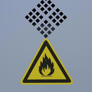 Produktbild für Umweltschrank Lüllmann 566244, grau / feuerrot