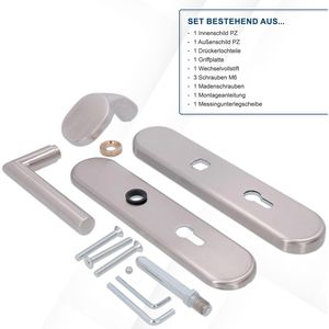 Produktbild für Drückergarnitur Alpertec Security Moskau HT PZ