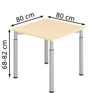 Produktbild für Schreibtisch Hammerbacher Y-Serie, ahorn / silber