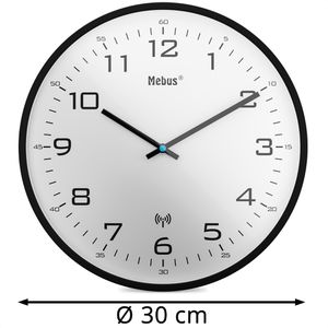 Produktbild für Wanduhr Mebus 13079, Kunststoff, analog, Funkuhr