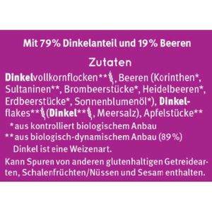 Produktbild für Müsli Bauckhof Dinkelmüzli Beerenzart demeter, BIO