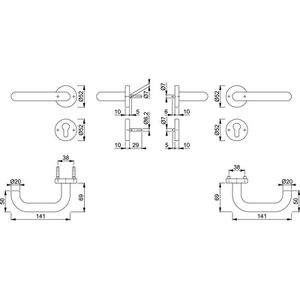 Produktbild für Drückergarnitur Hoppe-AG 10722074 Paris