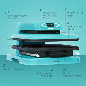 Produktbild für Transferpresse LOKLiK Auto Heat Press, blau