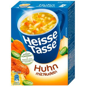 Erasco Fertiggericht Heisse Tasse, Hühnersuppe mit Nudeln, je 150ml, 3er Pack