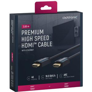 Produktbild für HDMI-Kabel Clicktronic 70304-1 HDMI 2.0, vergoldete Stecker
