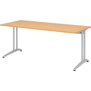 Schreibtisch Hammerbacher B-Serie, buche / silber