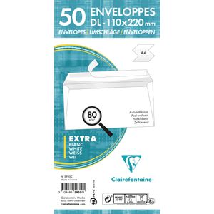 Produktbild für Briefumschläge Clairefontaine 5935C,weiß, DIN lang